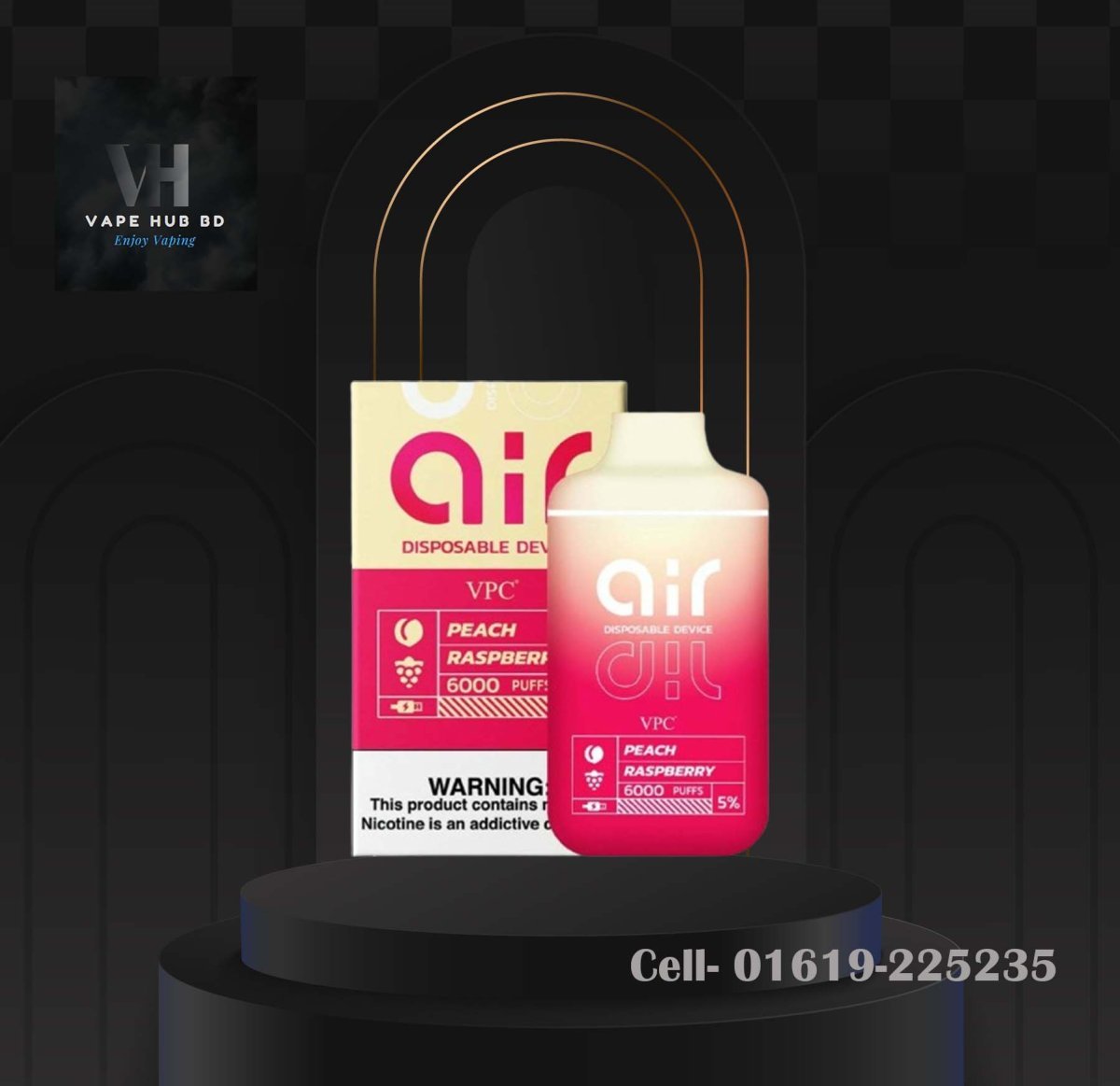 Air Peach Raspberry-VPC- Disposable Vape 6000 Puffs Price In BD