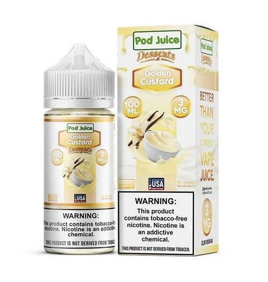 Pod Juice Desserts Golden Custard - 100mL
