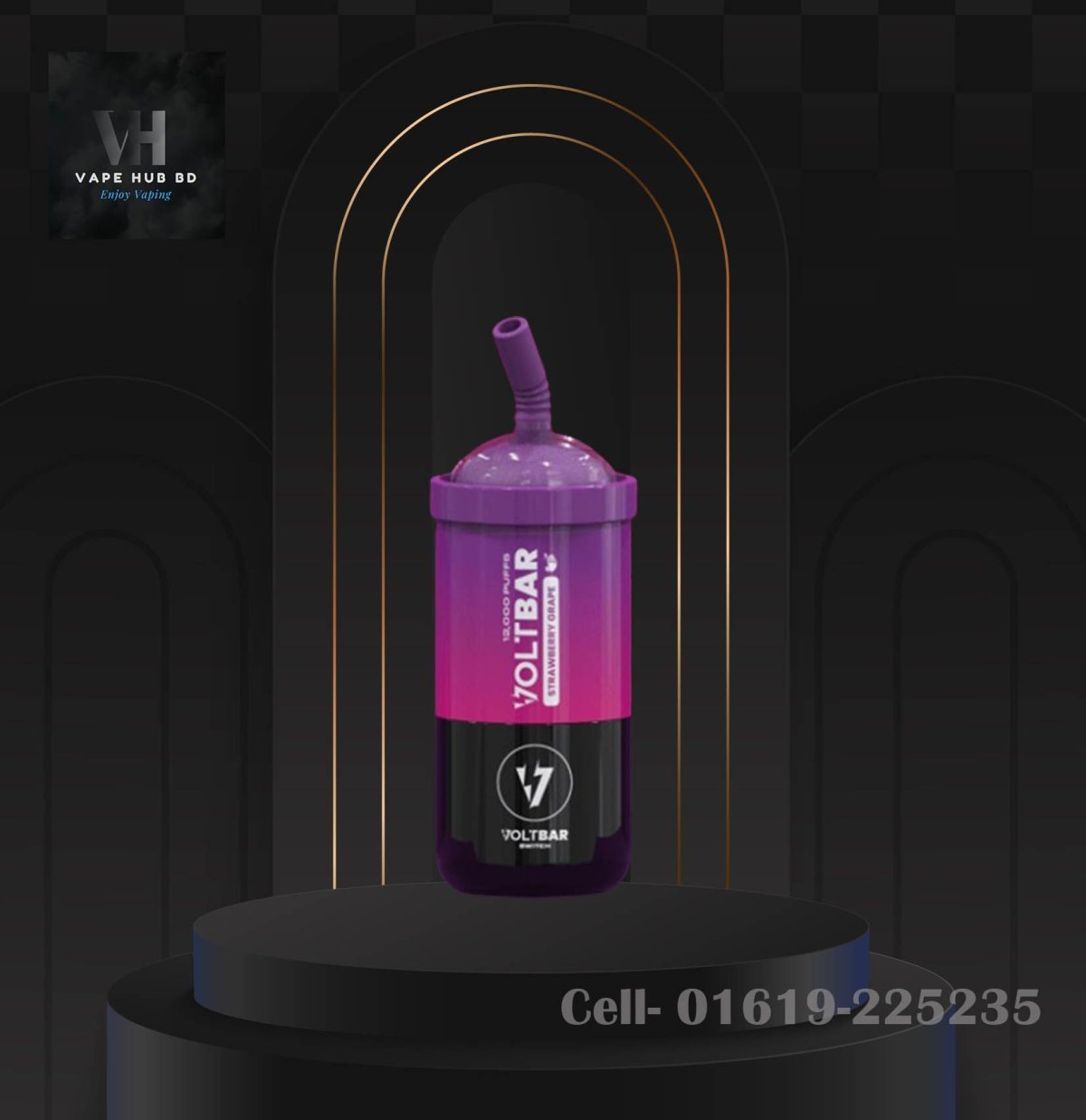 Voltbar 12K Puffs Strawberry Grape Full Kit