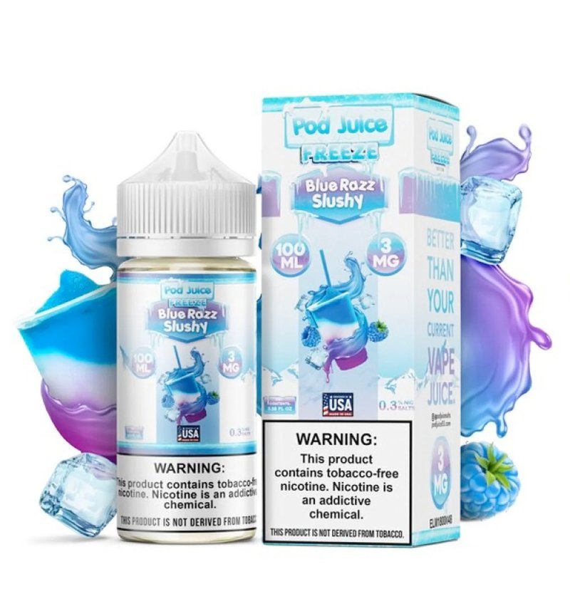 Pod Juice Freeze Blue Razz Slushy- 100ml