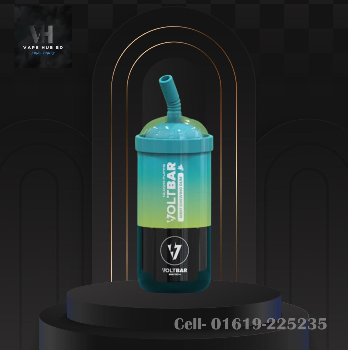VOLTBAR 12K PUFFS MINT CHEWING GUM FULL KIT