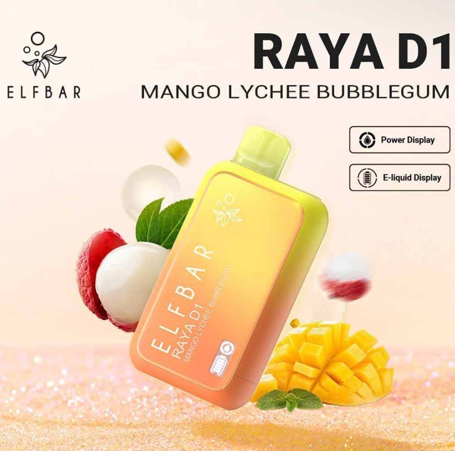 ElfBar Raya D1 Mango Lychee Bubblegum (13,000 Puffs)