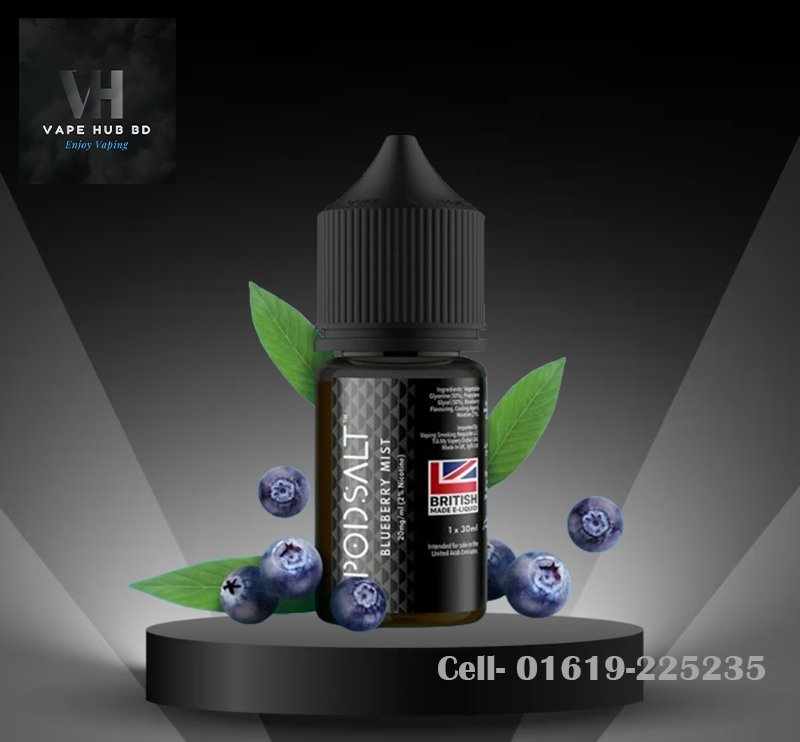 POD SALT BLUEBERRY MIST 30ML NICOTINE SALT 20 MG