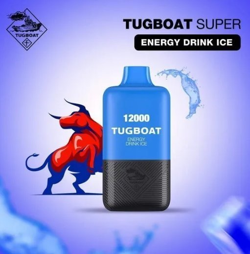 Tugboat Super Energy Drink Ice 12K Puffs