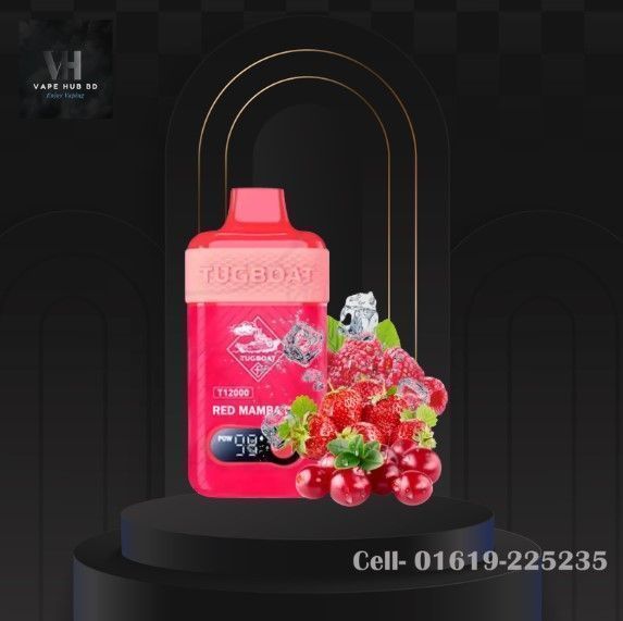 Tugboat Red Mamba Ice 12K Puffs