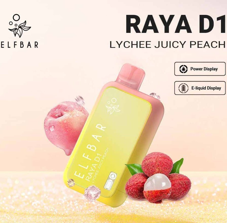 ElfBar Raya D1 Lychee Juicy Peach (13,000 PUFFS)