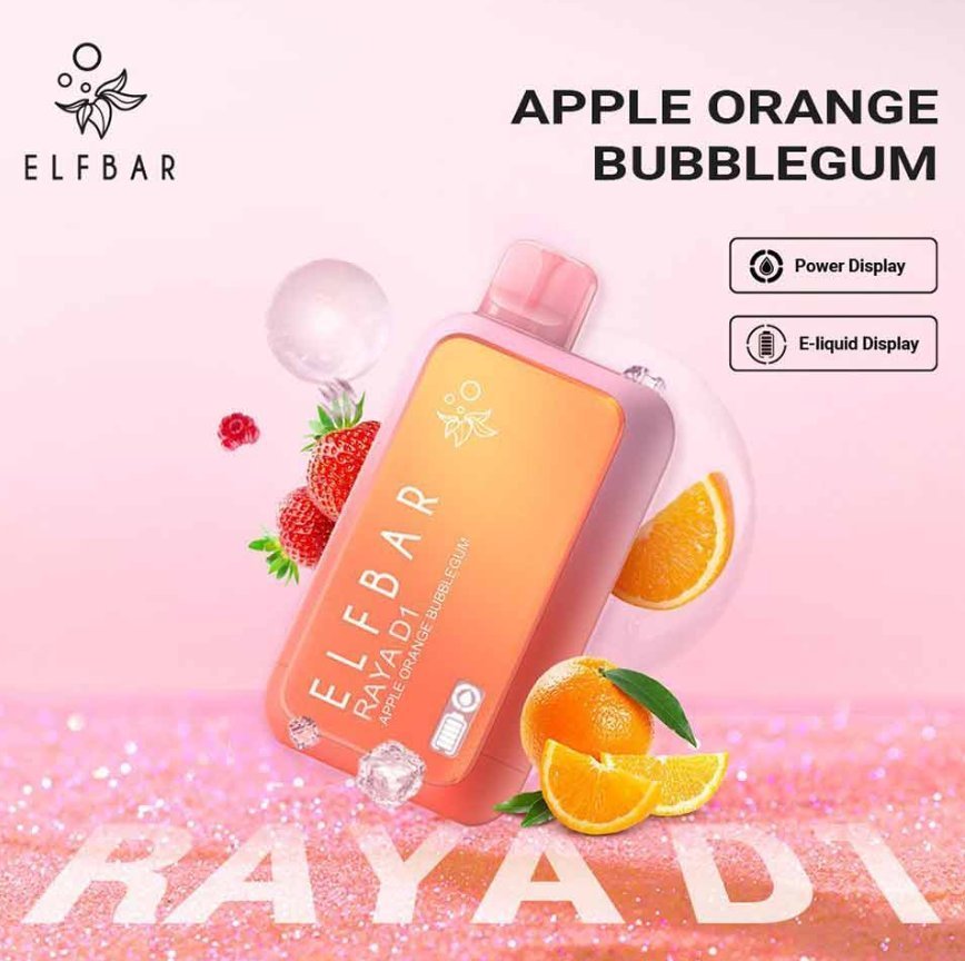 ELFBAR RAYA D1 APPLE ORANGE BUBBLEGUM 13000 PUFFS
