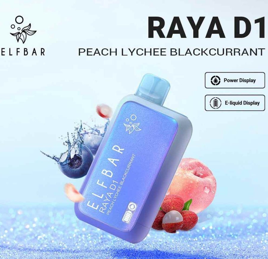 Elfbar Raya D1 Peach Lychee Blackcurrant 13000 Puffs
