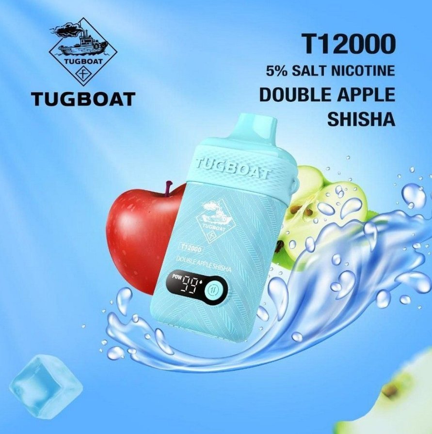 Tugboat T 12k Double Apple Shisha Disposable Vape