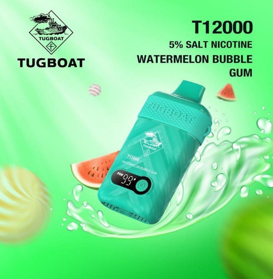 Tugboat T 12K Puffs Watermelon Bubblegum Disposable Vape