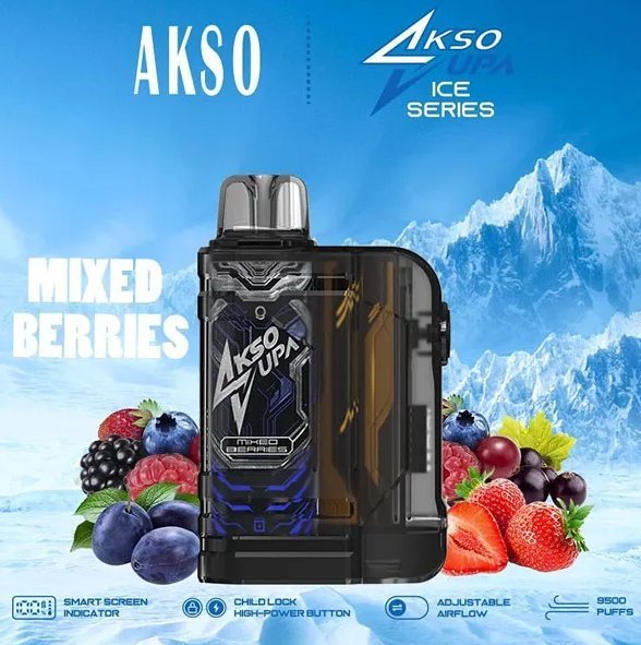 Akso Supa Mixed Berries Disposable 9500 Puffs