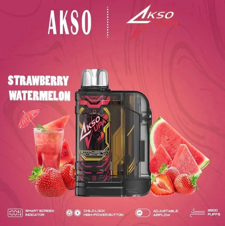 Akso Supa Strawberry Watermelon 9500 Puffs