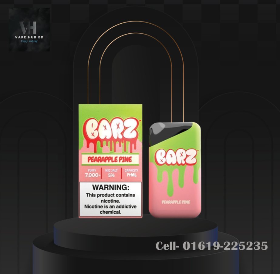 BARZ PEARAPPLE PINE DISPOSABLE -7000 PUFFS
