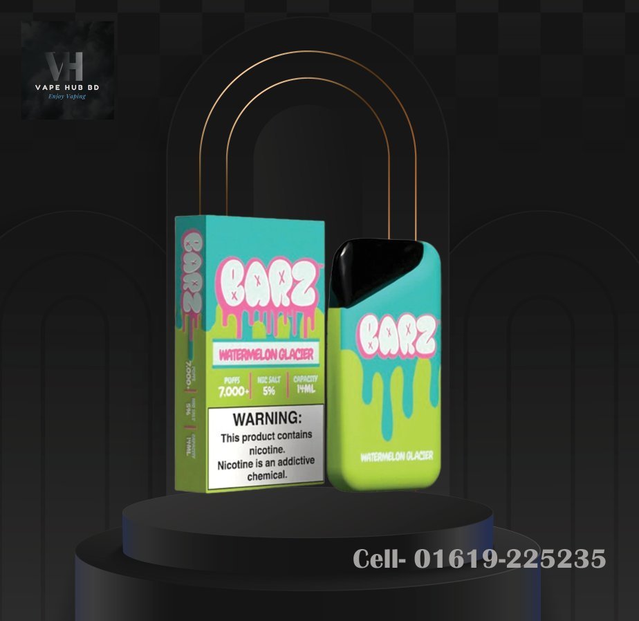 BARZ WATERMELON GLACIER DISPOSABLE- 7000 PUFFS