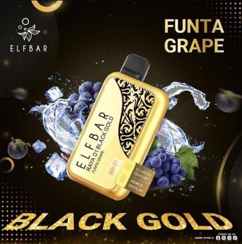 ElfBar Raya D1 Black Gold 13000 Puffs- Fanta Grape Price In BD