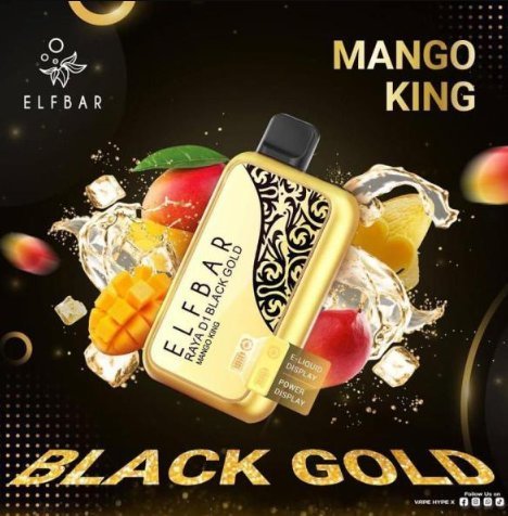 Elfbar Raya D1 Black Gold Edition 13000 Puffs-Mango King Price In BD