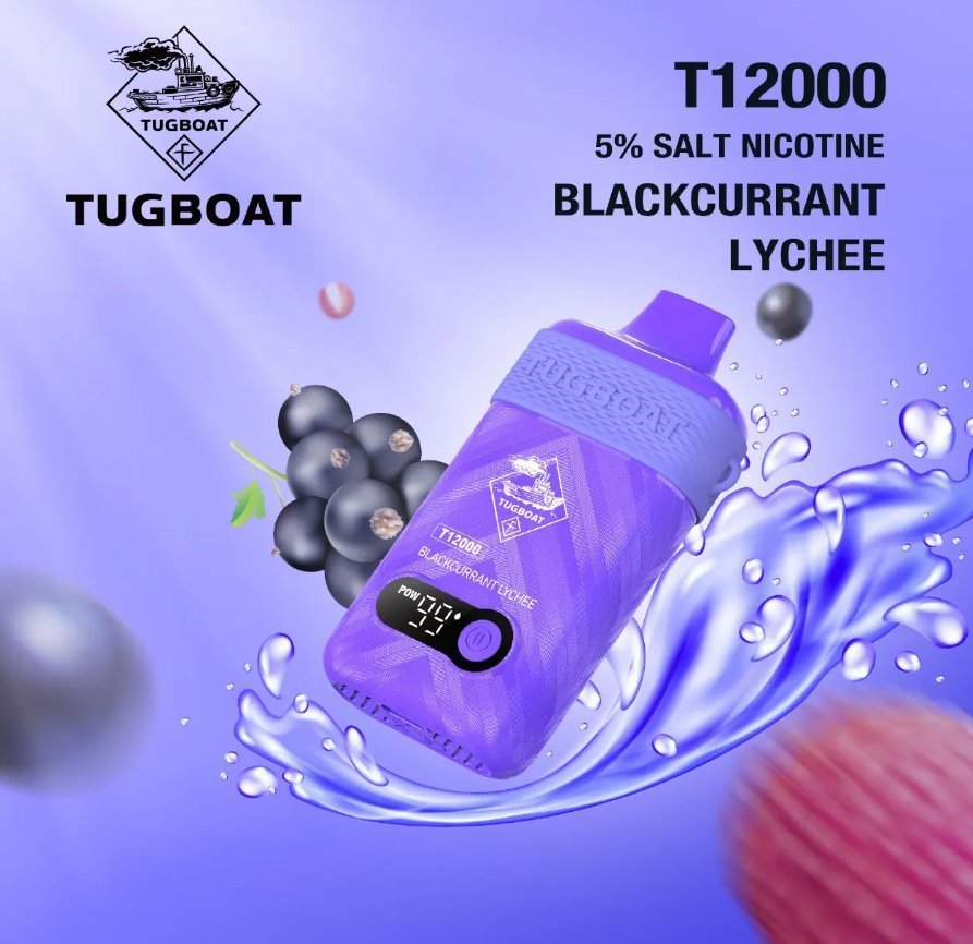 Tugboat T 12k Puffs Blackcurrant Lychee Disposable Vape