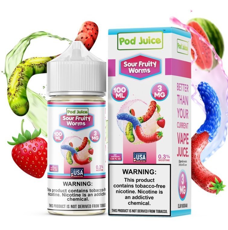 Sour Fruity Worms - Pod Juice- 100 ML Price In BD