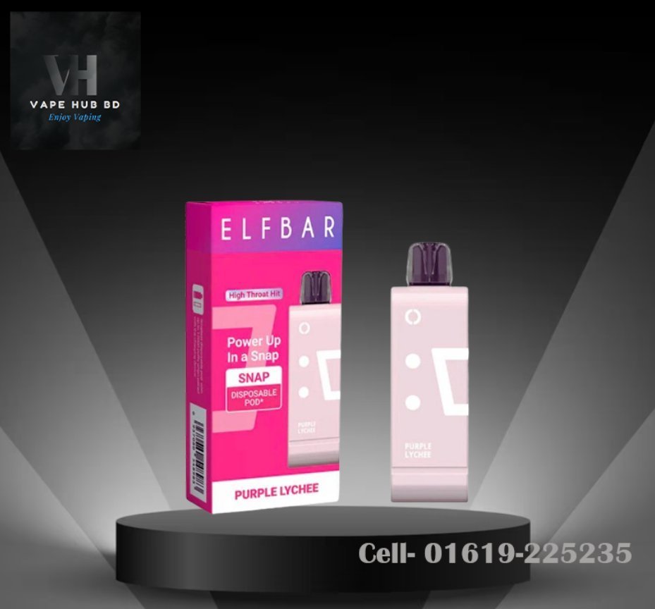 Elfbar Snap Purple Lychee- Prefilled Cartridge-14K Puffs