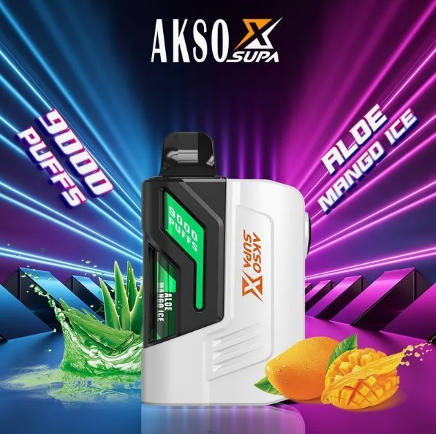 Akso X Supa Aloe Mango Ice 9k Puffs