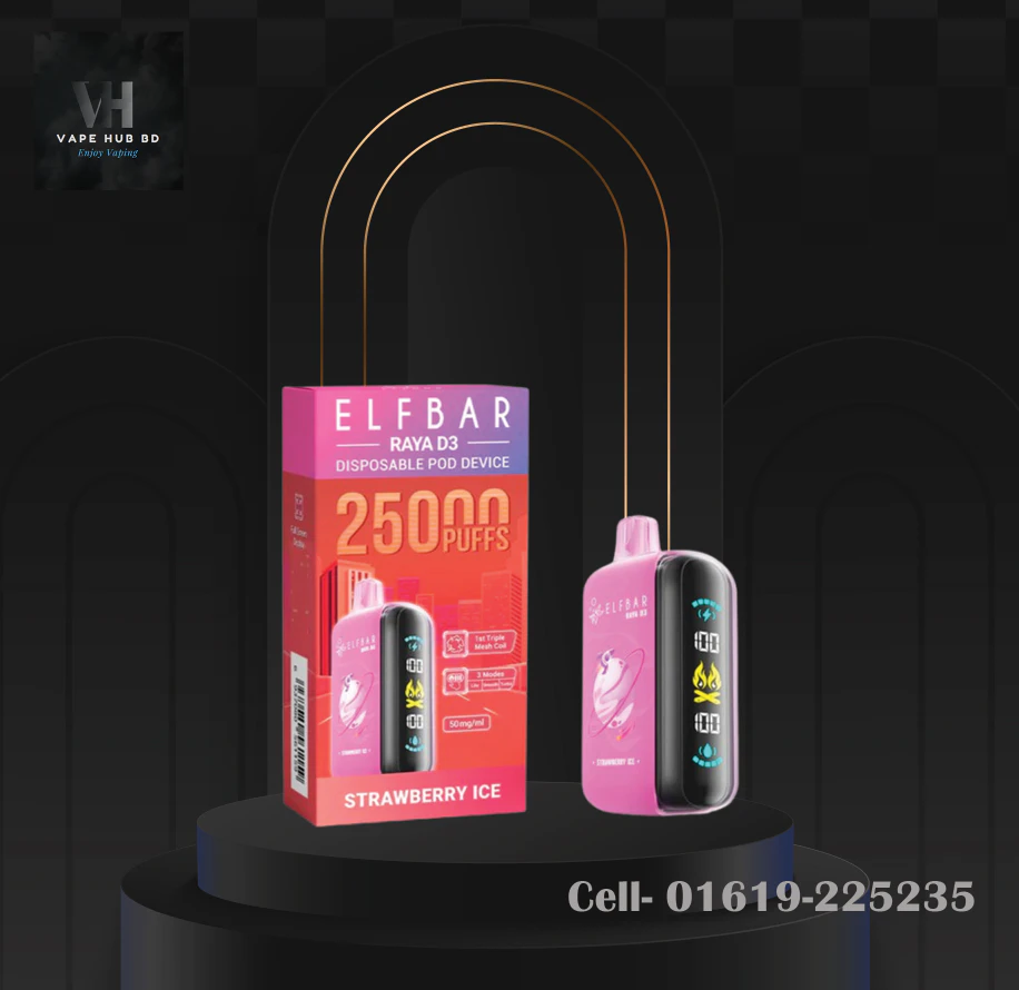 Strawberry Ice 25K Puffs- Elfbar Raya D3