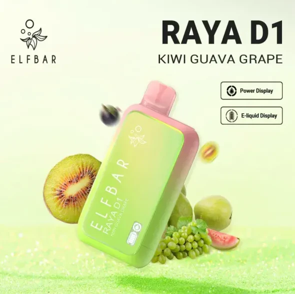 Elfbar Raya D1 Kiwi Guava Grape 13000 Puffs