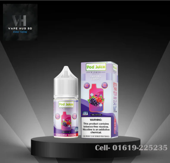 Pod Juice Sakura Grape Ice Nic Salt- 30ML