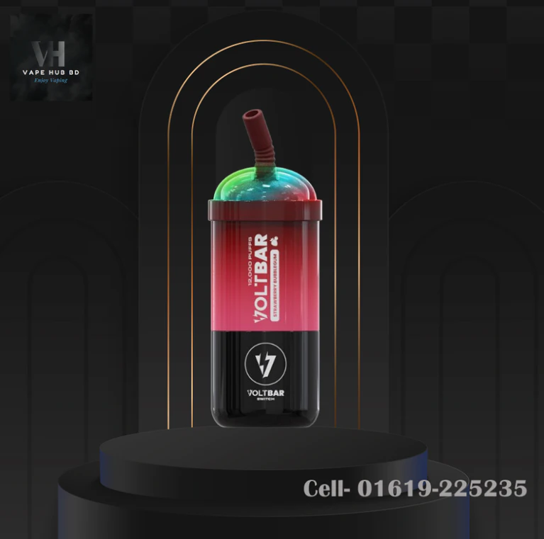 VOLTBAR STRAWBERRY BUBBLEGUM 12K PUFFS FULL KIT