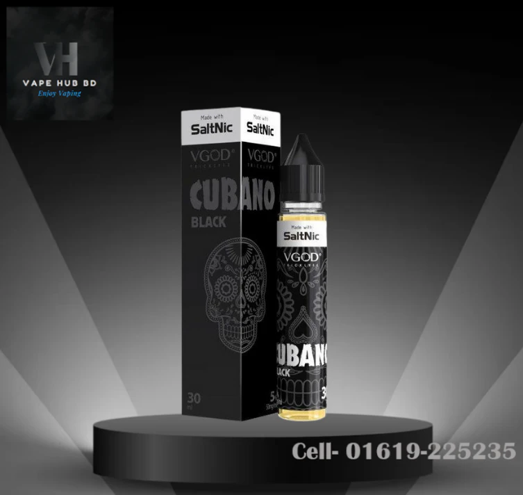 Vgod Cubano Black- Bold Creamy Cigar- Salt Nic