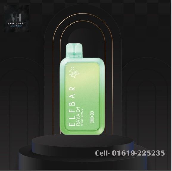ELFBAR RAYA D1 GREEN MANGO 10000 PUFFS DISPOSABLE VAPE
