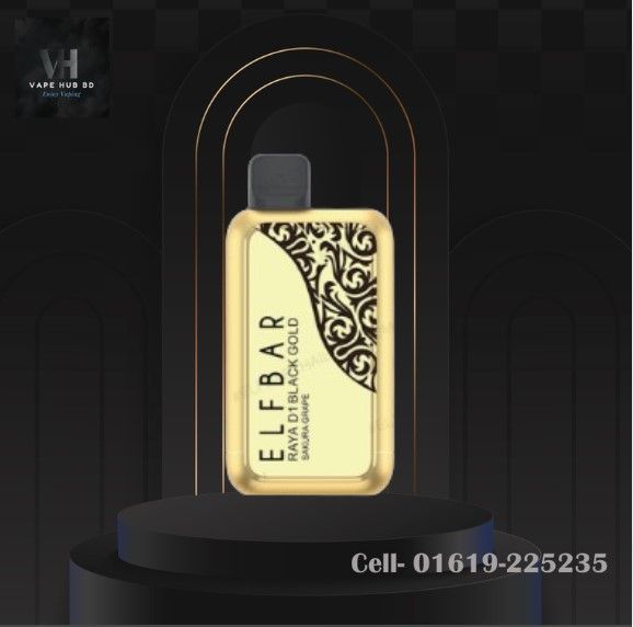 ElfBar Raya D1 Sakura Grape Black Gold 10000 Puffs-Price In BD