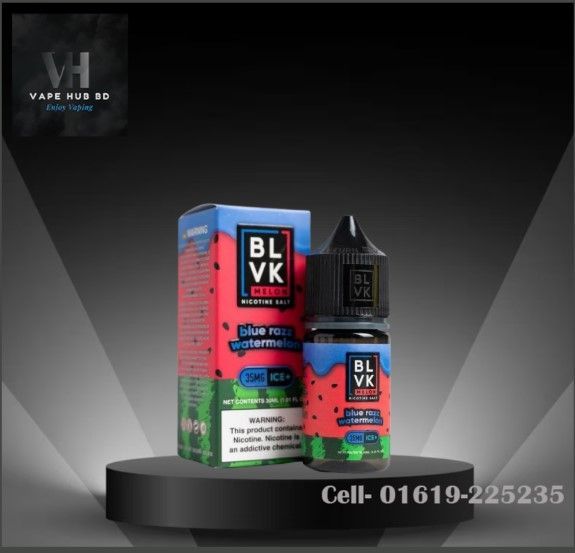 BLVK Melon Blue Razz Watermelon Ice Salt Nic- 30ML- Price in BD.