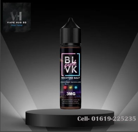 Strawberry Banana Ice By Blvk Pink -60 ML-Freebase