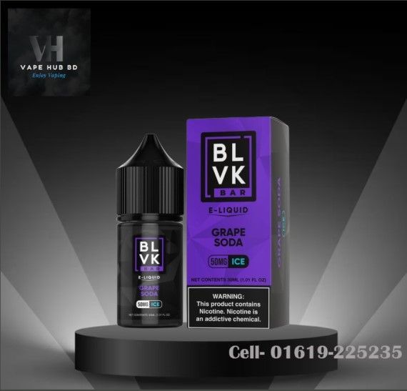 BLVK BAR Grape Soda Ice- Nic Salt- 30ML