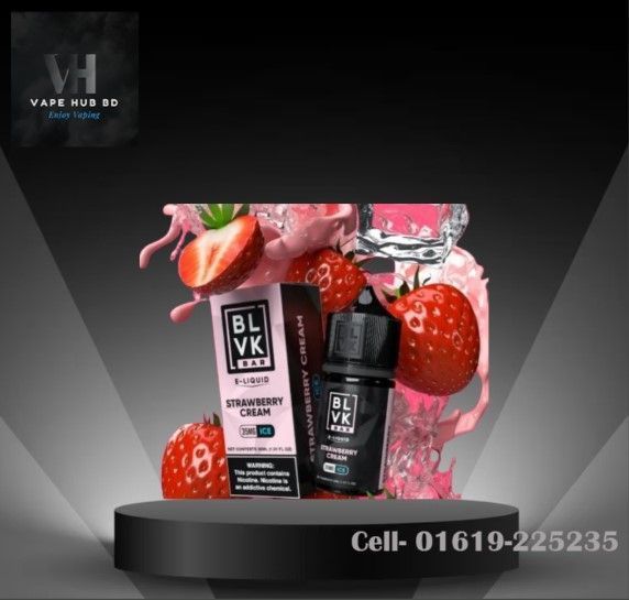 BLVK BAR Strawberry Cream Ice- Nic Salt- 30ML