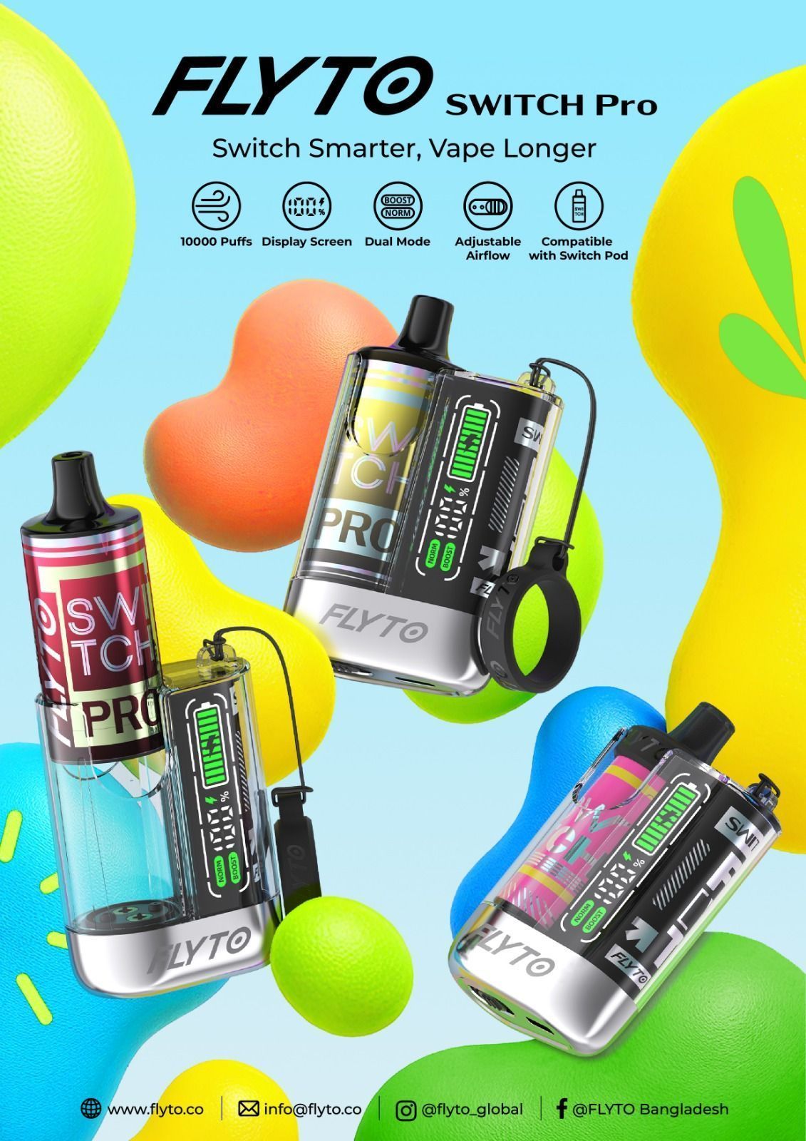 Flyto Switch Pro -10k Puffs Disposable Vape