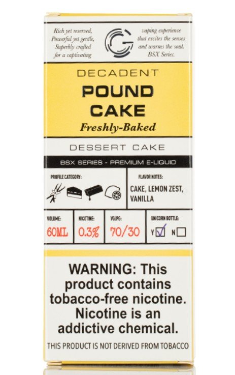 BSX Series - Pound Cake Freebase 60ML