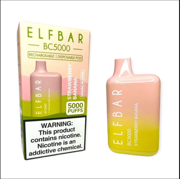 Elfbar Strawberry Banana 5000 Puffs - Vape Hub BD