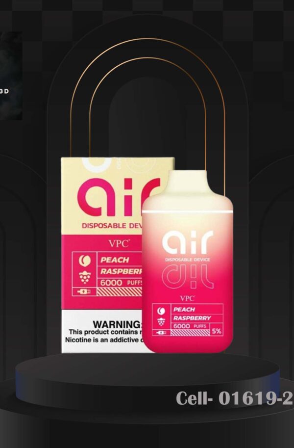Air Peach Raspberry Disposable Vape