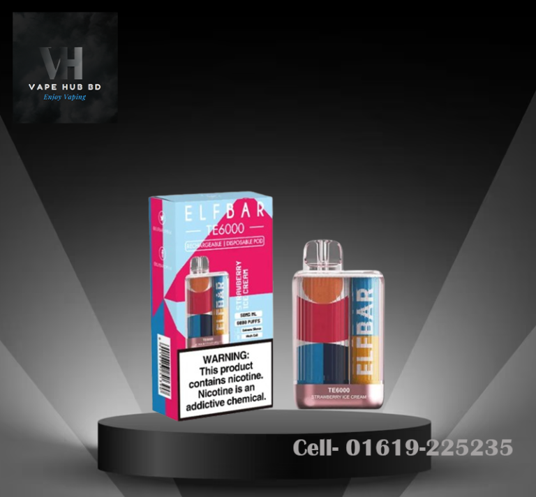 Elfbar Te 6000 Disposable Vape Strawberry Ice Cream