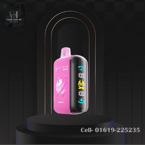 Peach Ice 25K Puffs By Elfbar Raya D3