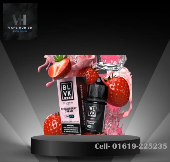 BLVK BAR Strawberry Cream Ice- Nic Salt- 30ML